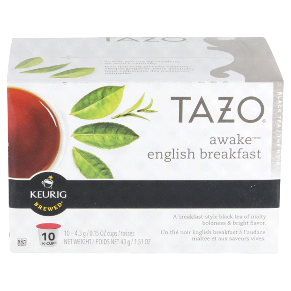 slide 1 of 3, Tazo Awake English Breakfast Black Tea Single Serve K Cups, 10 ct