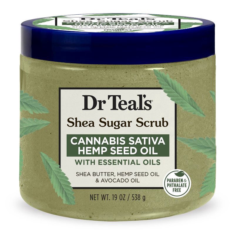 slide 1 of 5, Dr. Teal's Hemp Seed Oil Shea Sugar Citrus & Bergamot Body Scrub - 19oz, 19 oz