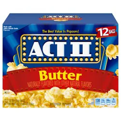 Act II Butter Microwave Popcorn, 2.75 oz., 12-Count Bags