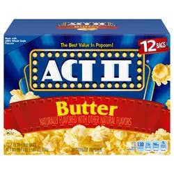 Act II Butter Microwave Popcorn, 2.75 oz., 12-Count Bags