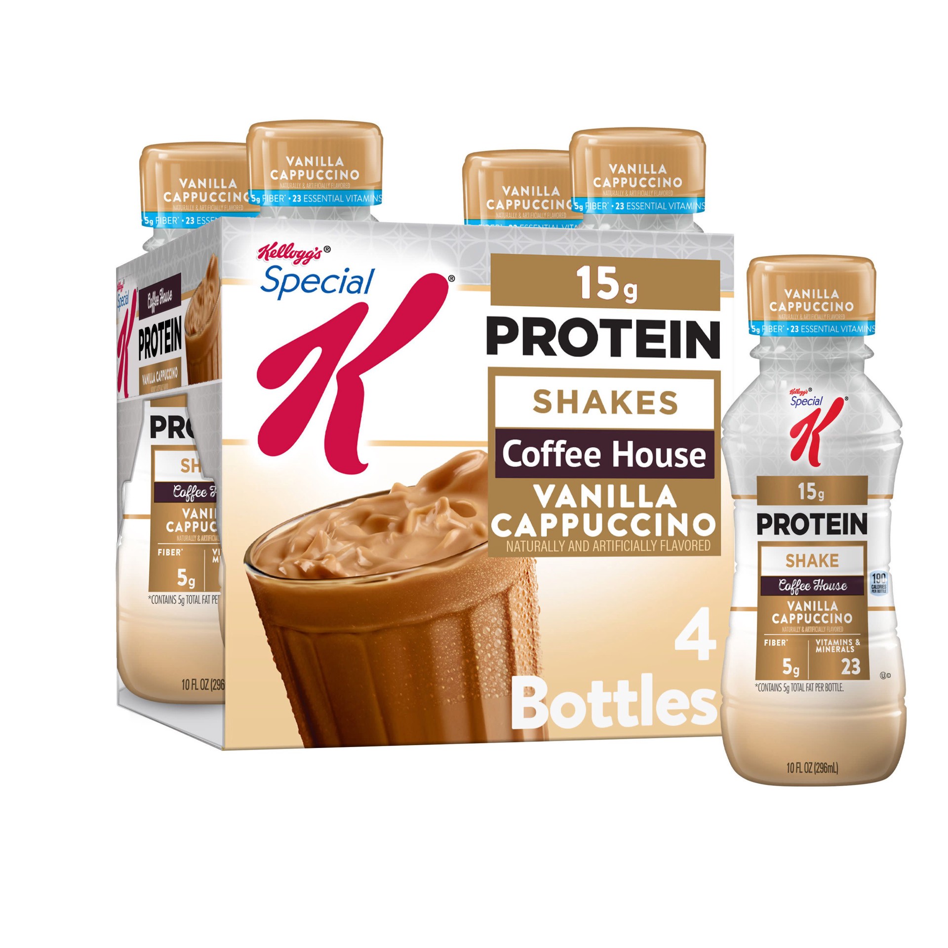 slide 1 of 5, Special K Vanilla Cappuccino Protein Shakes, 4 ct; 10 fl oz