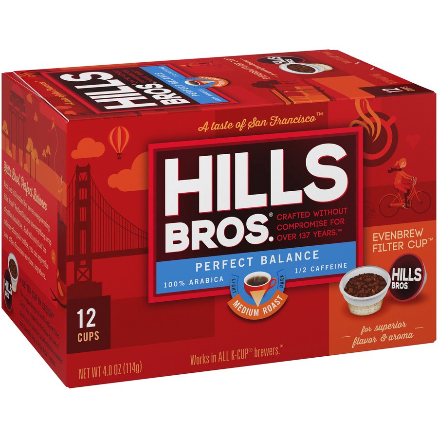 slide 7 of 7, Hills Bros. Perfect Balance Coffee Kcups - 4 oz, 4 oz