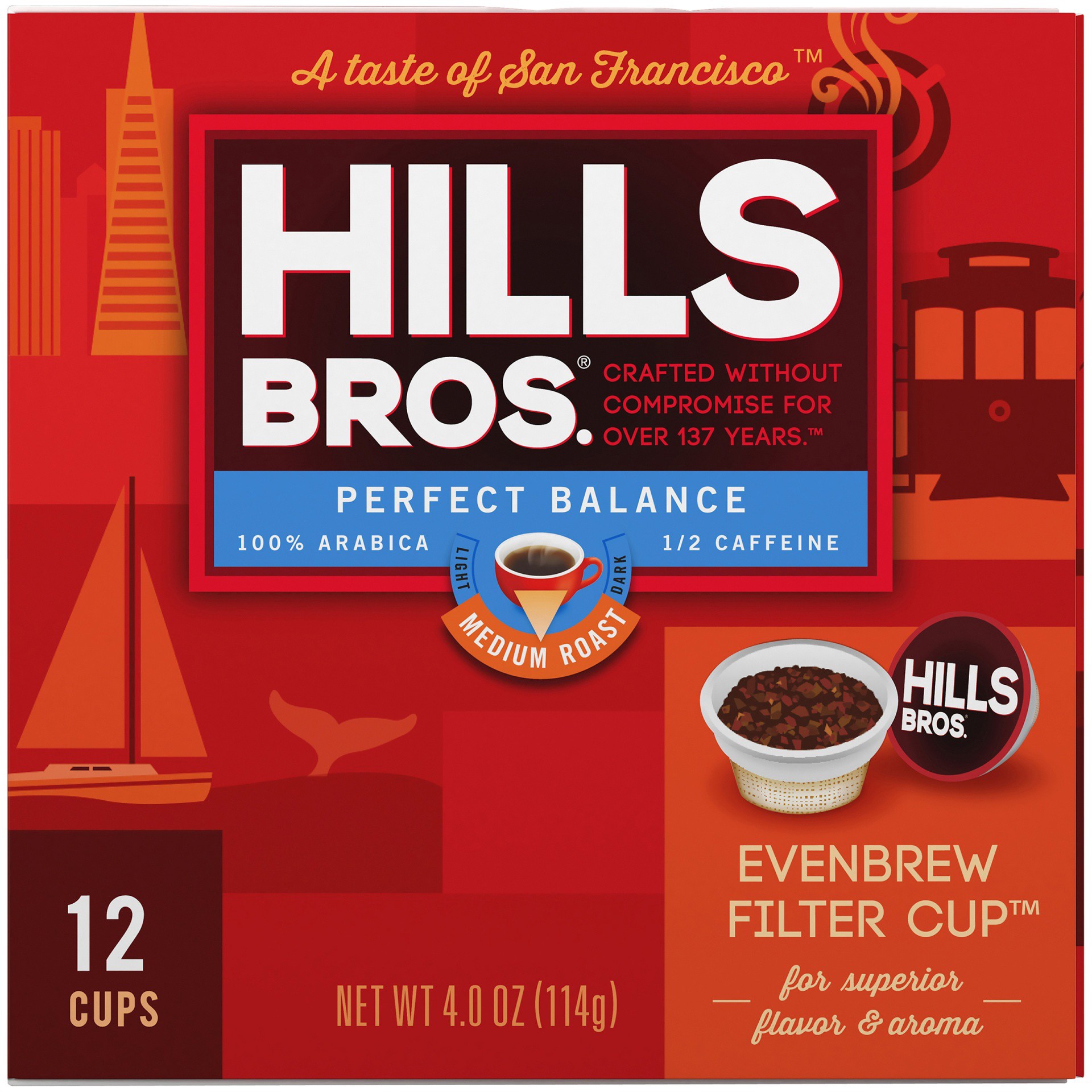 slide 3 of 7, Hills Bros. Perfect Balance Coffee Kcups - 4 oz, 4 oz