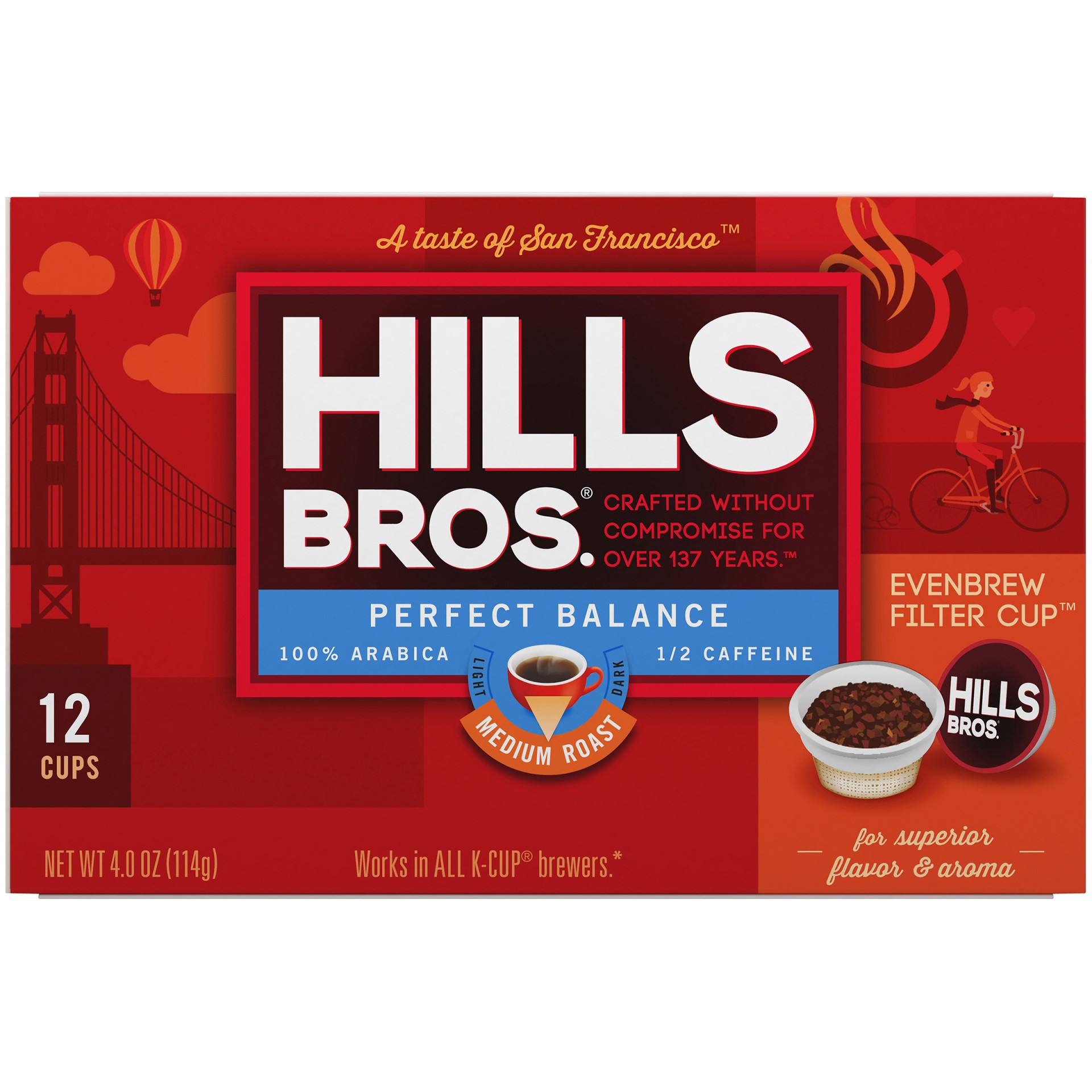 slide 5 of 7, Hills Bros. Perfect Balance Coffee Kcups - 4 oz, 4 oz