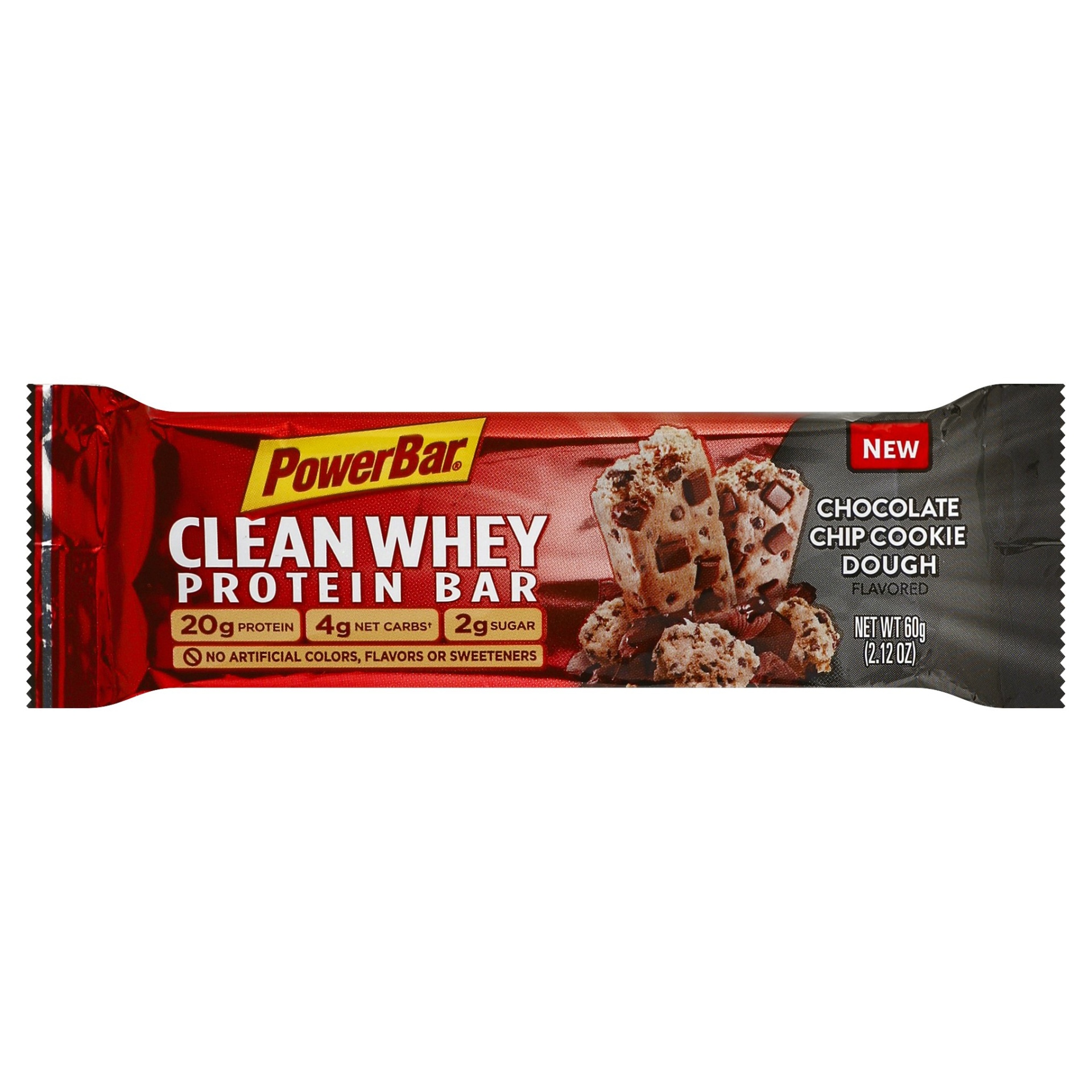 slide 1 of 1, PowerBar Clean Whey Protein Bar Chocolate Chip Cookie Dough, 2.12 oz