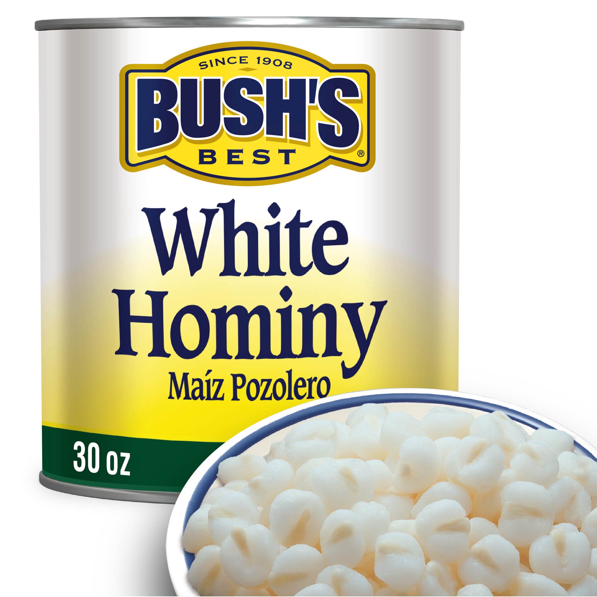 slide 2 of 5, Bush's Best Bush's White Hominy 30 oz, 30 oz