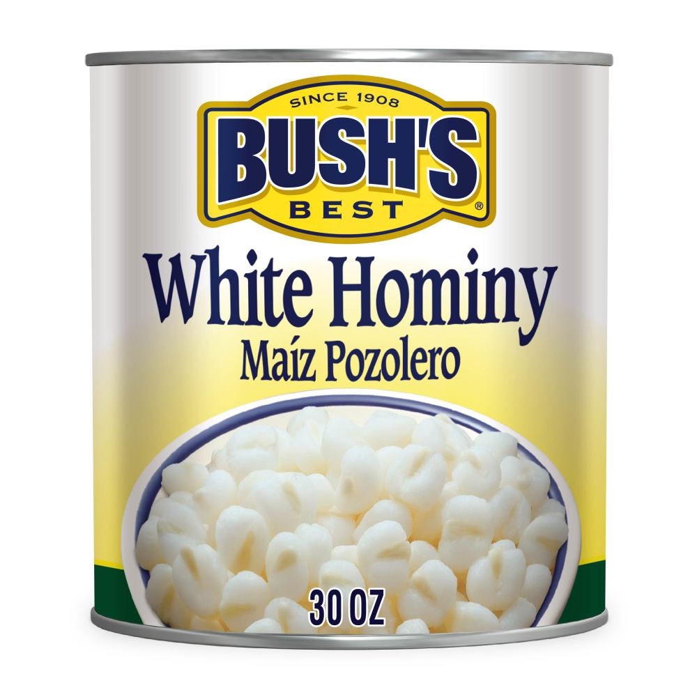 slide 1 of 6, Bush's Best White Hominy, 30 oz