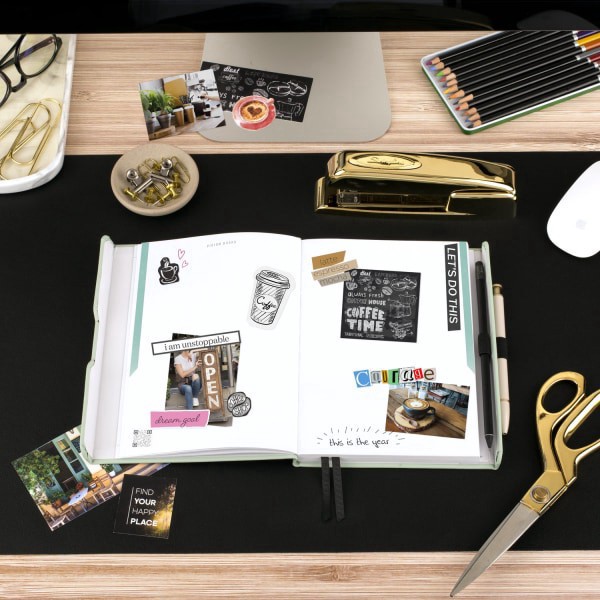 slide 3 of 10, AT-A-GLANCE® FOUNDATION GOAL SETTING Undated Weekly Monthly Planner, Bio Mint, Small, 5 1/2"" x 8 1/2"", 1 ct