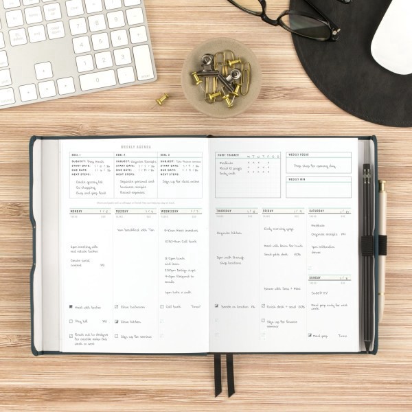 slide 10 of 10, AT-A-GLANCE® FOUNDATION GOAL SETTING Undated Weekly Monthly Planner, Blue, Small, 5 1/2"" x 8 1/2"", 1 ct