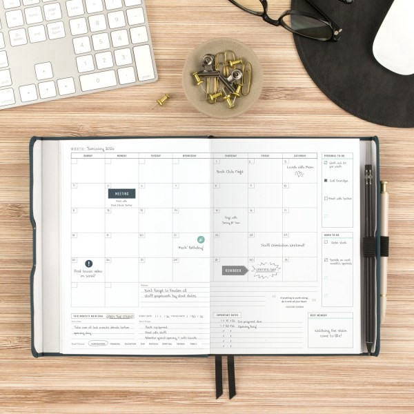 slide 4 of 10, AT-A-GLANCE® FOUNDATION GOAL SETTING Undated Weekly Monthly Planner, Blue, Small, 5 1/2"" x 8 1/2"", 1 ct