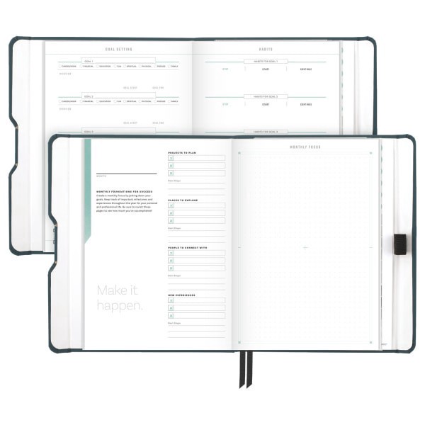 slide 6 of 10, AT-A-GLANCE® FOUNDATION GOAL SETTING Undated Weekly Monthly Planner, Blue, Small, 5 1/2"" x 8 1/2"", 1 ct