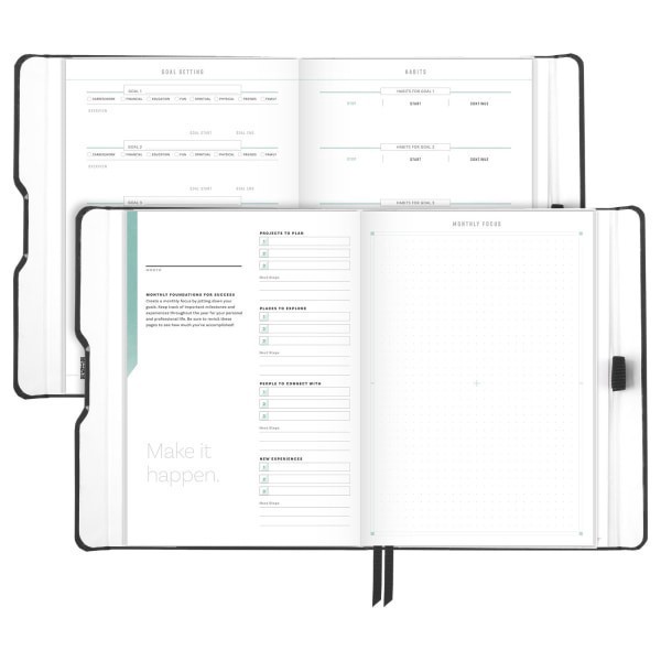 slide 6 of 10, AT-A-GLANCE® FOUNDATION GOAL SETTING Undated Weekly Monthly Planner, Black, Small, 5 1/2"" x 8 1/2"", 1 ct