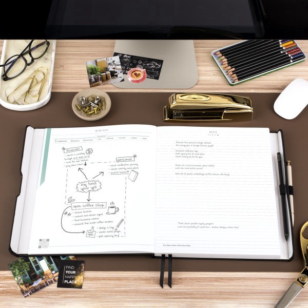 slide 3 of 10, AT-A-GLANCE® FOUNDATION GOAL SETTING Undated Weekly Monthly Planner, Black, Large, 8 1/2"" x 11"", 1 ct