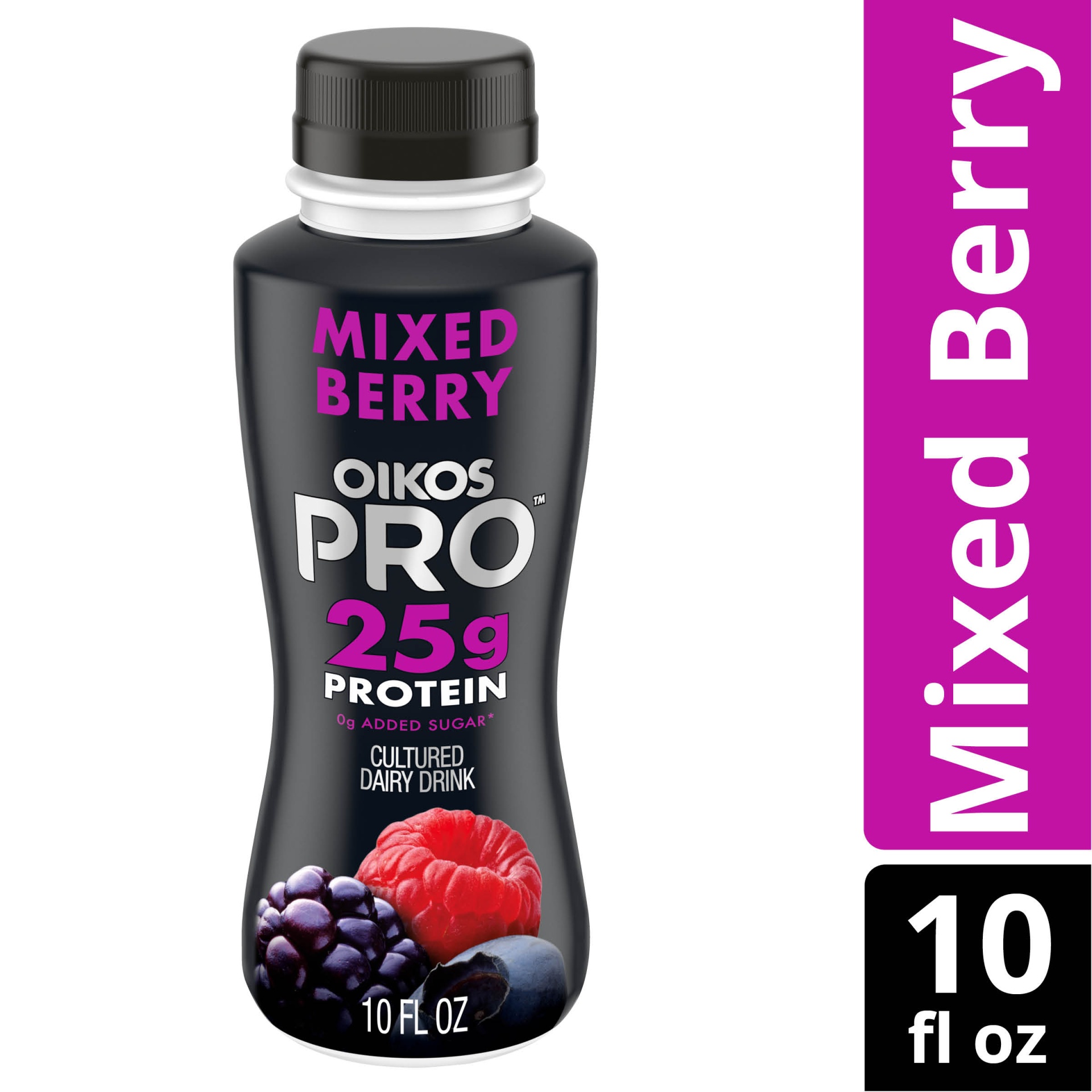 slide 1 of 5, Oikos Pro Mixed Berry Dairy Drink, 10 fl oz