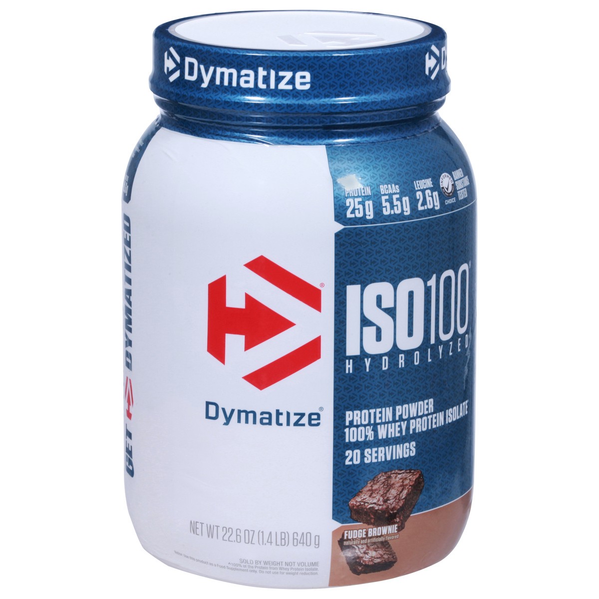 slide 5 of 14, Dymatize Iso100 Hydrolyzed Protein Powder, Fudge Brownie, 22.6 oz