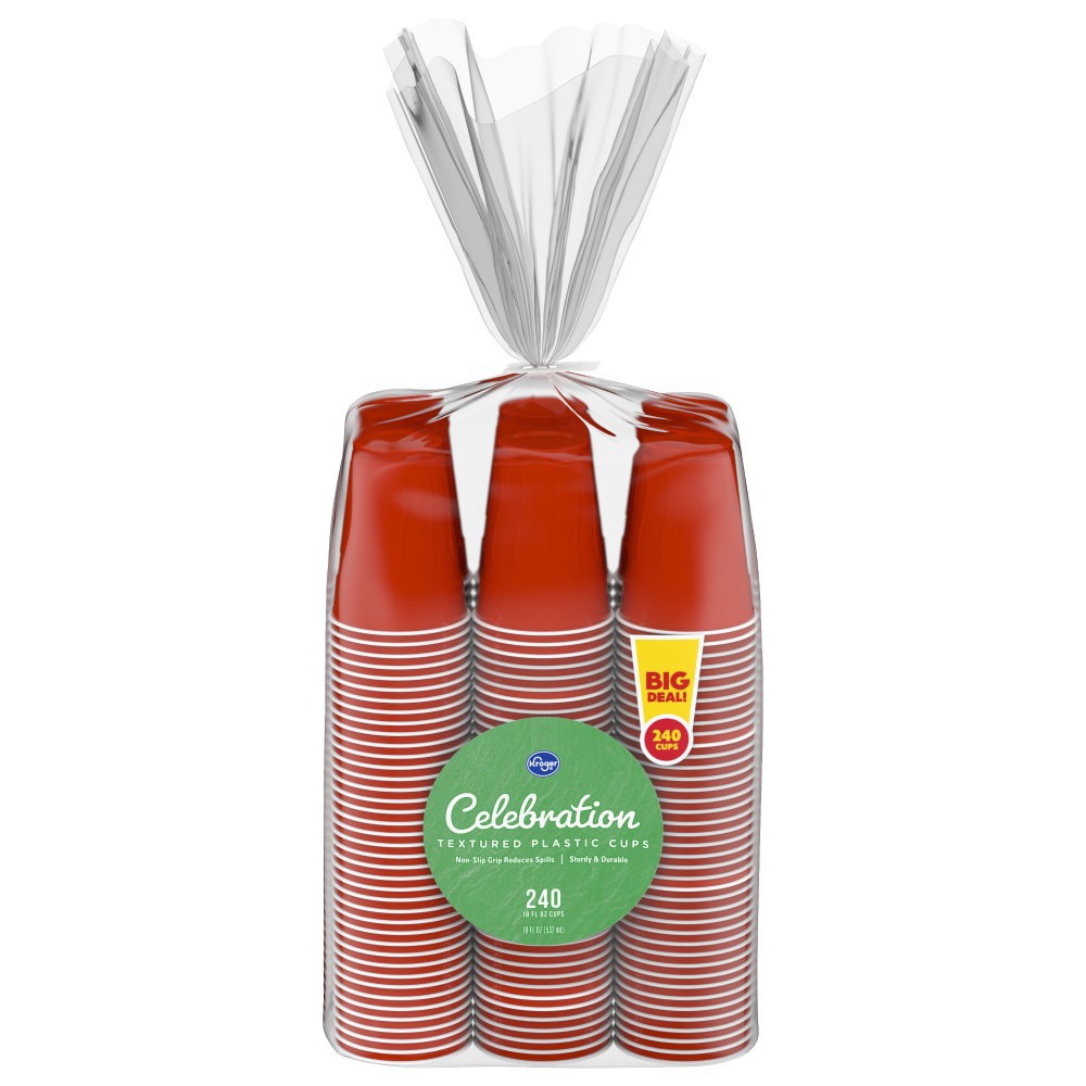 slide 1 of 4, Kroger Home Sense Plastic Cups, 240 ct; 18 oz