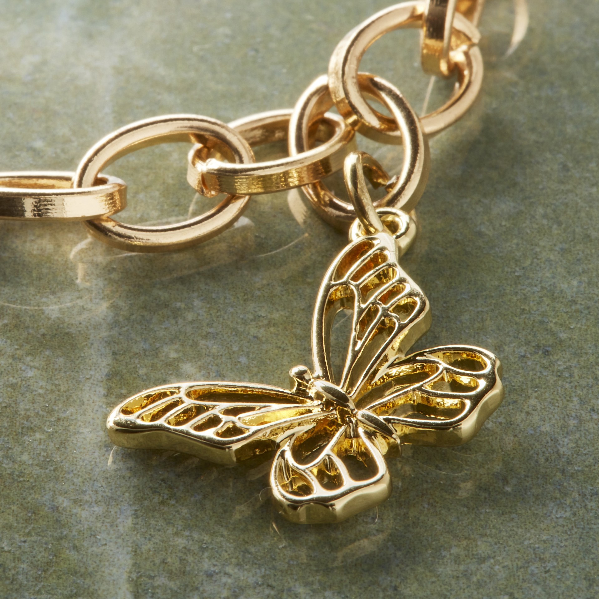 slide 2 of 4, Charmalong 14k Gold Plated Butterfly Charm By Bead Landing, 0.9 in x 0.65 in x 0.2 in
