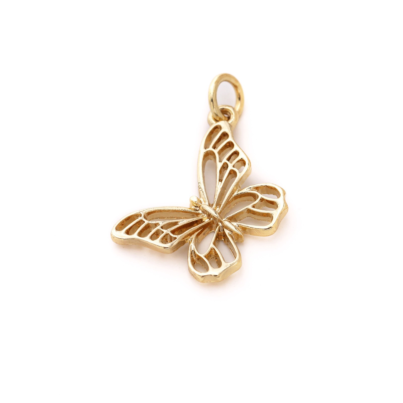 slide 4 of 4, Charmalong 14k Gold Plated Butterfly Charm By Bead Landing, 0.9 in x 0.65 in x 0.2 in