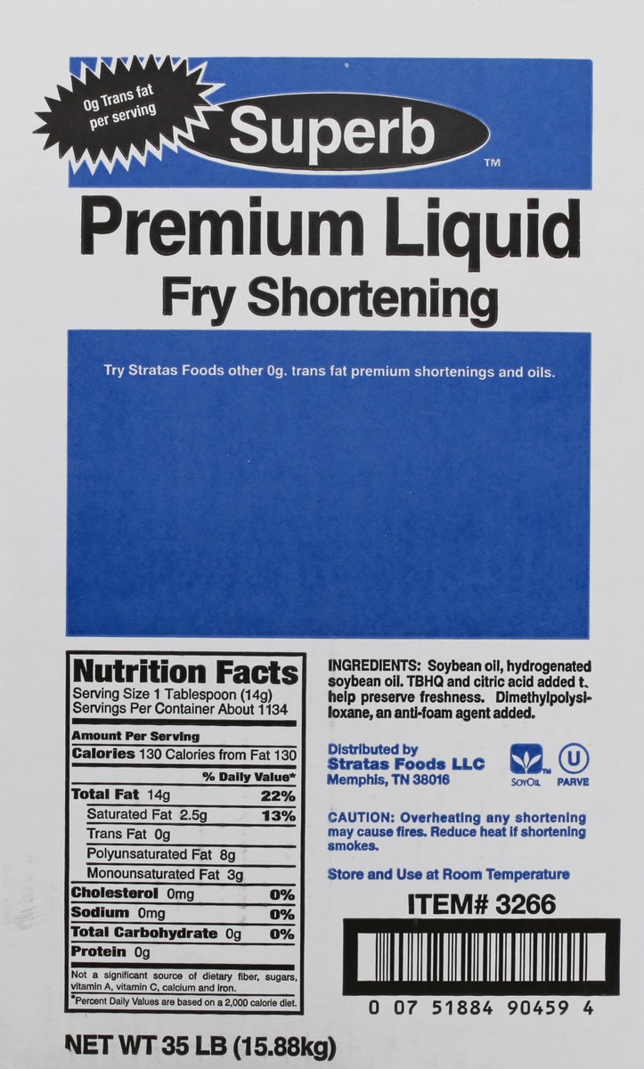 slide 5 of 9, Superb Liquid Fry Shortening 35 lb, 35 lb