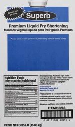 Superb Liquid Fry Shortening 35 lb