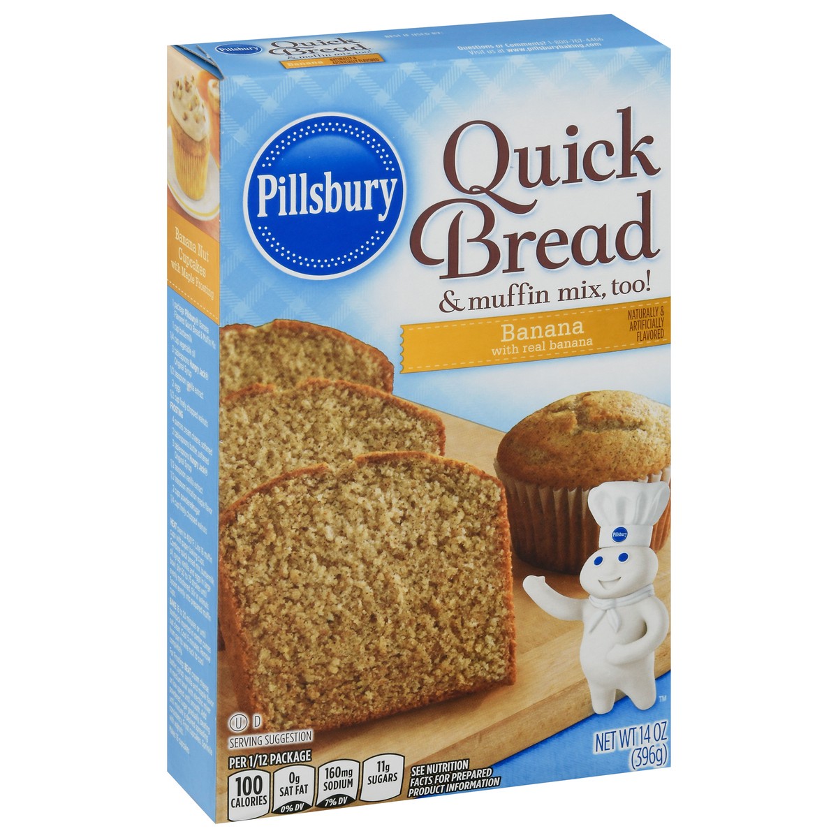 slide 3 of 9, Pillsbury Banana Quick Bread & Muffin Mix 14 oz, 12 oz