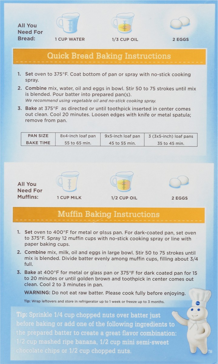 slide 2 of 9, Pillsbury Banana Quick Bread & Muffin Mix 14 oz, 12 oz