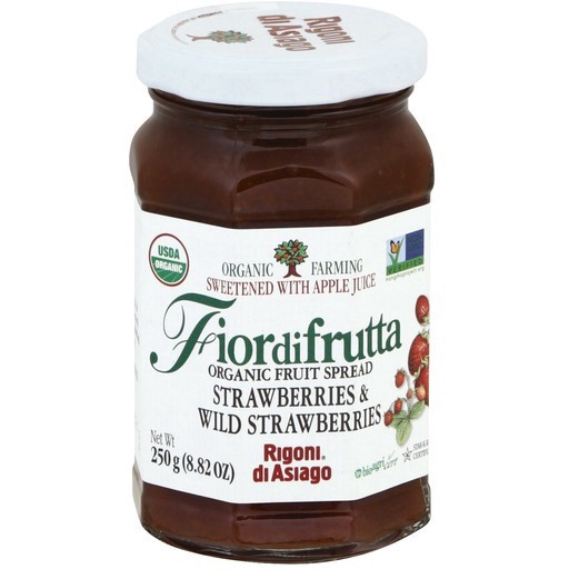 slide 1 of 1, Rigoni di Asiago Fiordifrutta Organic Fruit Spread Strawberries & Wild Strawberries, 8.82 oz