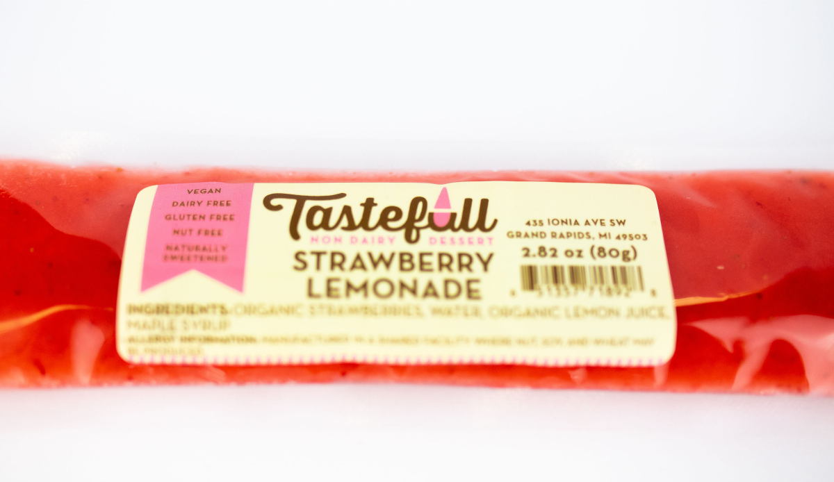 slide 2 of 5, Tastefull Vegan Strawberry Lemonade Freezepop, 2.82 oz
