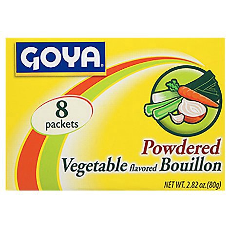 slide 1 of 1, Goya Powdered Vegetable Flavored Bouillon 8 Packets 2.82 Oz - 2.82 OZ, 2.82 oz