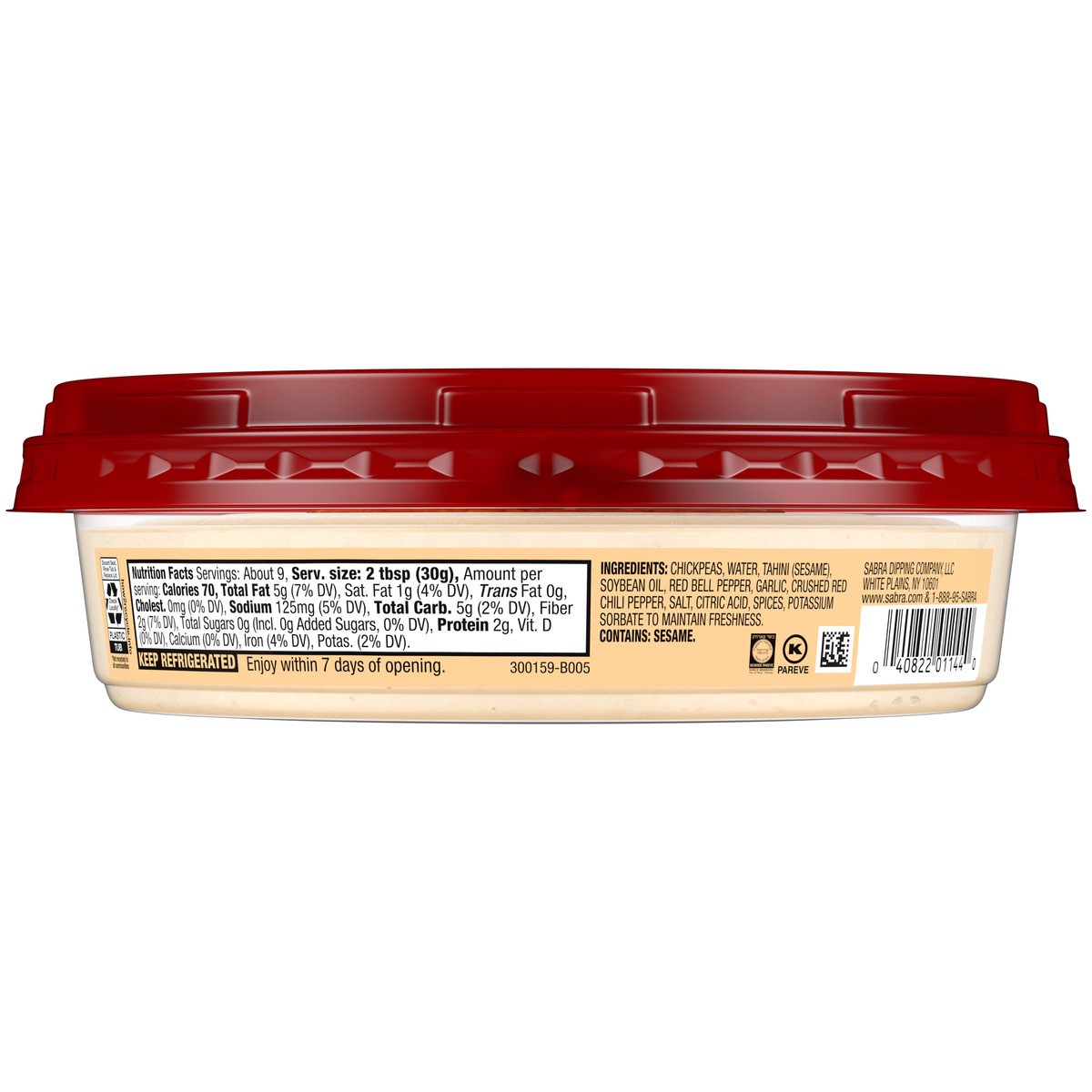 slide 3 of 11, Sabra Supremely Spicy Hummus 10 Ounce Plastic Tub, 10 oz