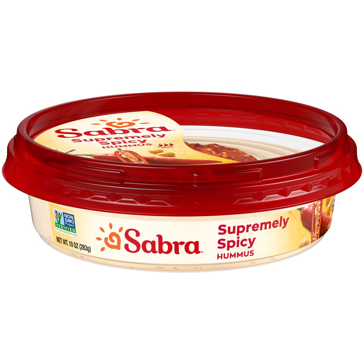 slide 9 of 11, Sabra Supremely Spicy Hummus 10 Ounce Plastic Tub, 10 oz