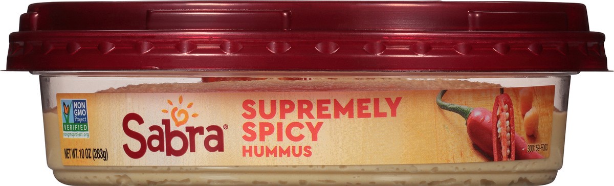 slide 9 of 11, Sabra Supremely Spicy Hummus 10 Ounce Plastic Tub, 10 oz