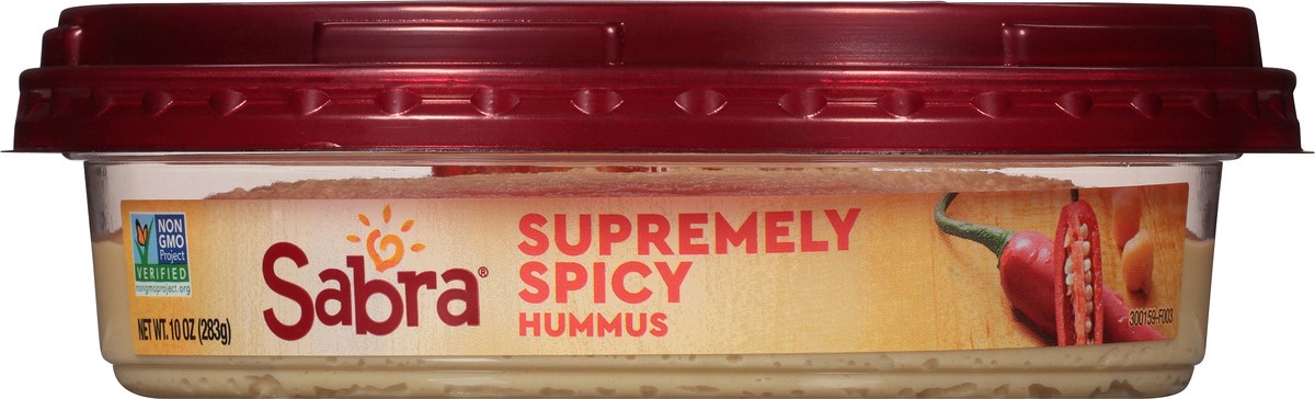slide 1 of 11, Sabra Supremely Spicy Hummus Plastic Tub - 10 oz, 10 oz