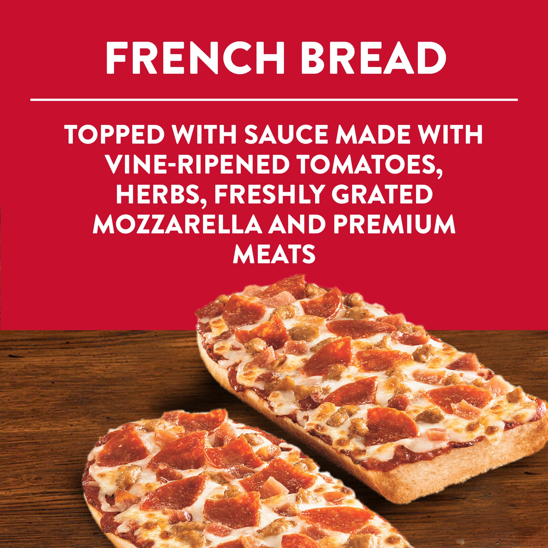 slide 4 of 8, Stouffer's Frozen Pizza - Three Meat French Bread Pizza, 12.5 oz