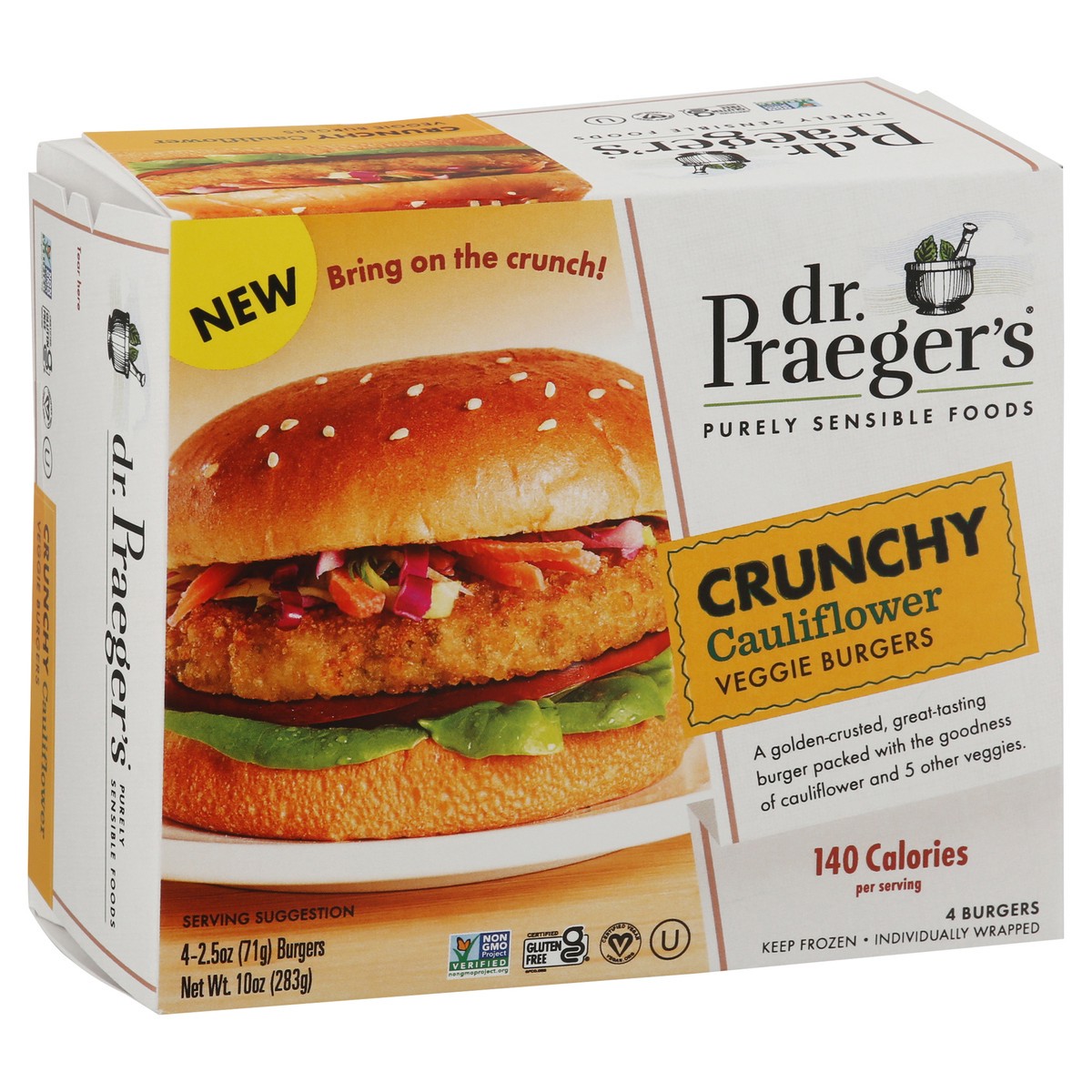 slide 8 of 13, Dr. Praeger's Crunchy Cauliflower Veggie Burger, 4 ct