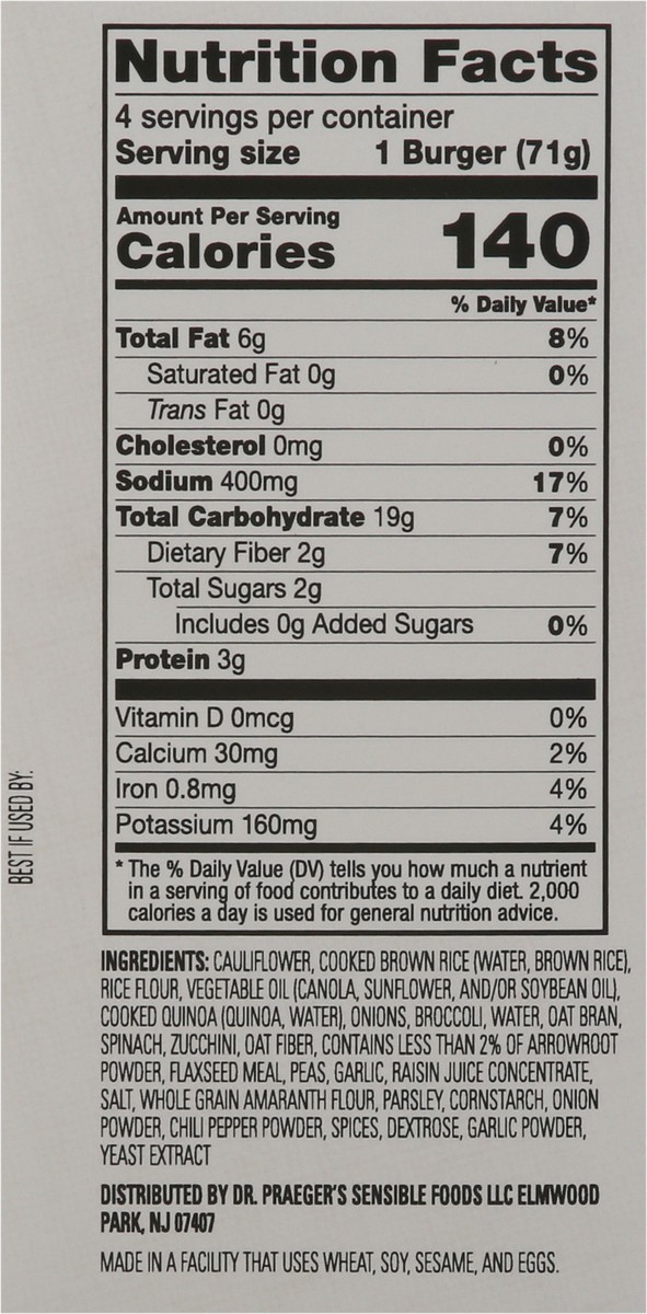 slide 2 of 13, Dr. Praeger's Crunchy Cauliflower Veggie Burger, 4 ct