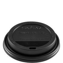 slide 1 of 1, Dart ThermoGuard Plastic Traveler Lid, Black, 120 ct