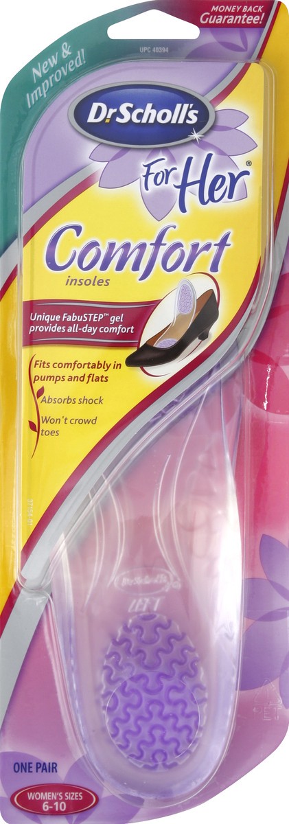 slide 2 of 3, Dr. Scholl's For Her Comfort Women's Size 6-10 Insoles, 1 pair