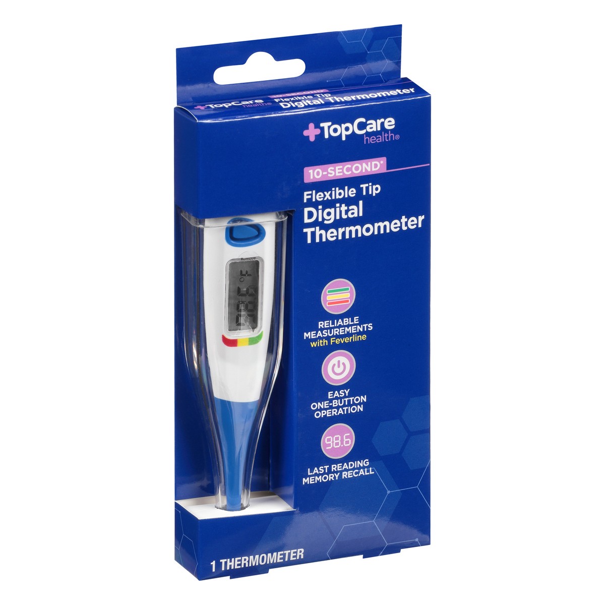 slide 2 of 9, TopCare Topcare Thermometer Digital Flexible Tip 10-Second, 1 ct