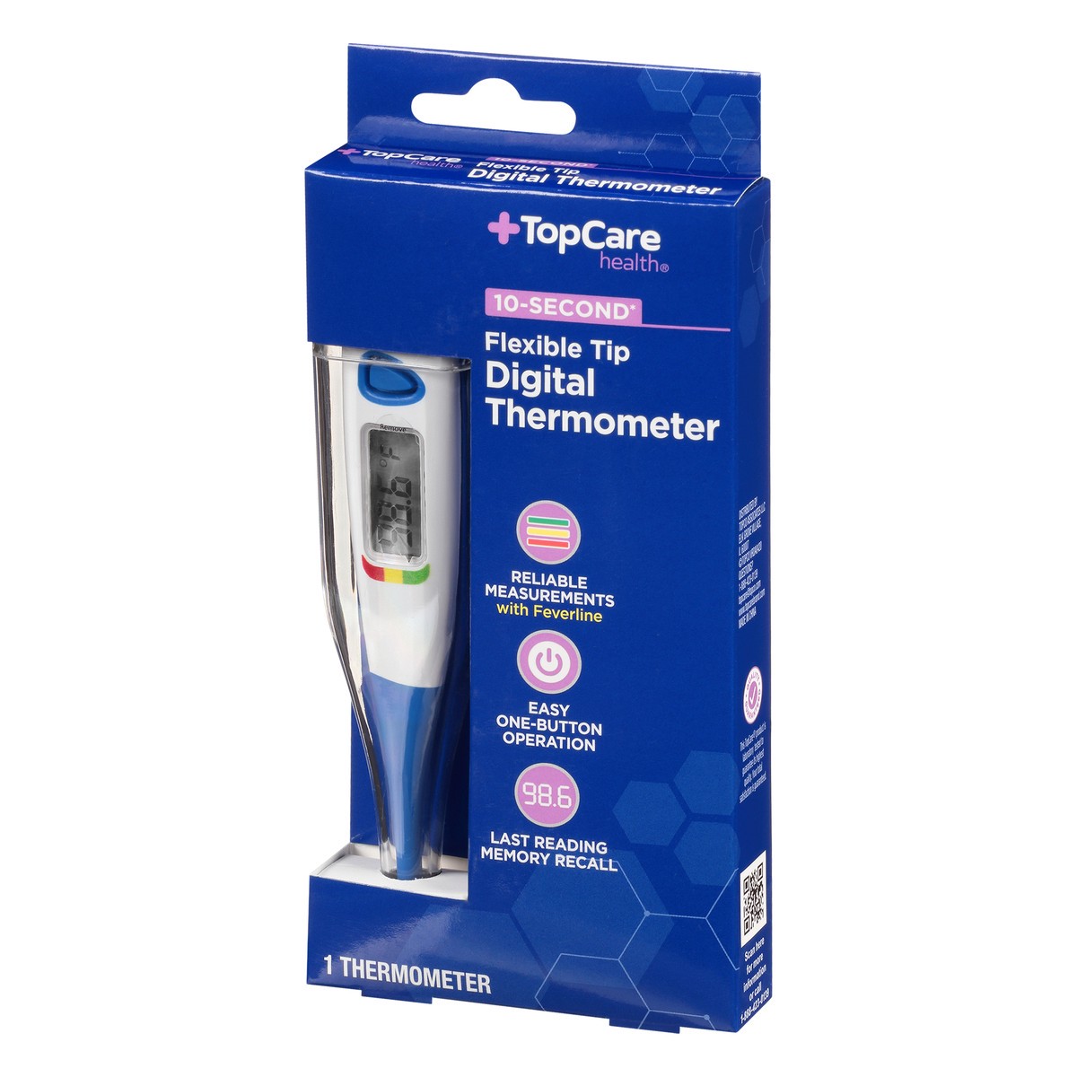 slide 3 of 9, TopCare Topcare Thermometer Digital Flexible Tip 10-Second, 1 ct