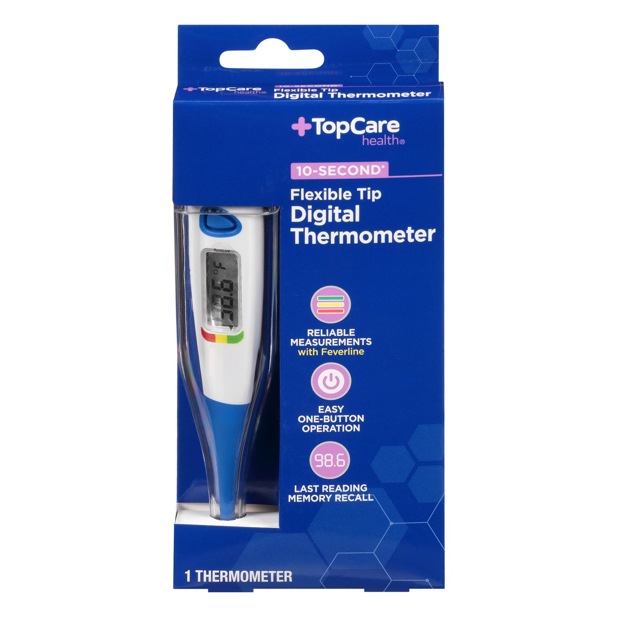 slide 9 of 9, TopCare Topcare Thermometer Digital Flexible Tip 10-Second, 1 ct