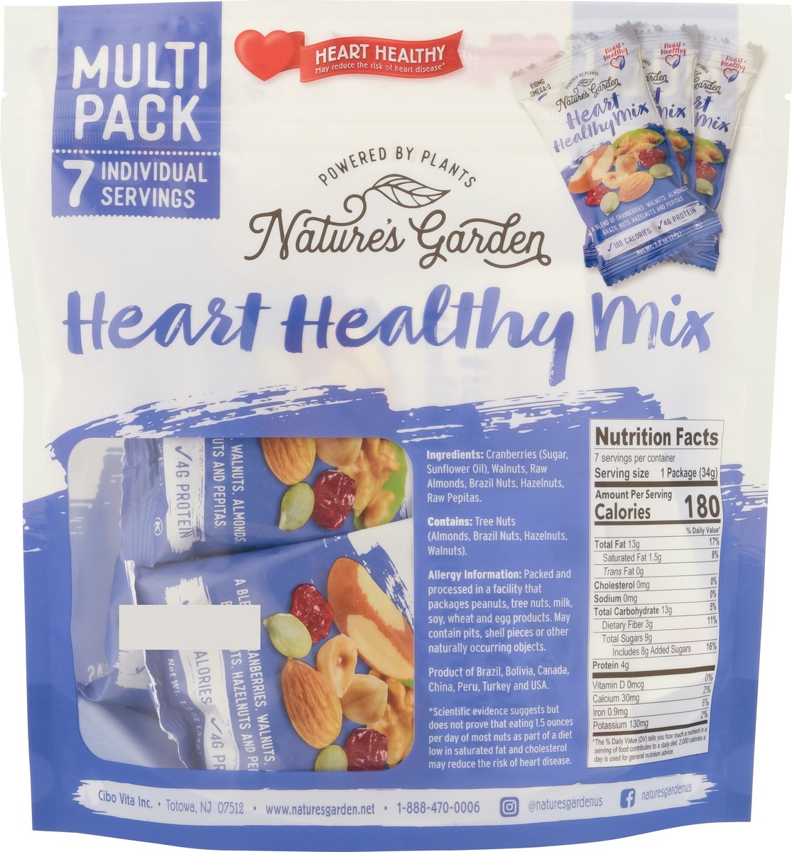 slide 2 of 15, Nature's Garden Heart Healthy Mix Multi Pack 7 - 1.2 oz Bags, 7 ct