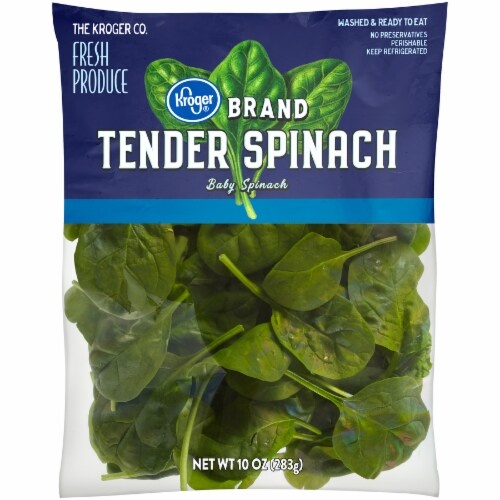 slide 1 of 1, Fresh Selections Tender Spinach, 10 oz