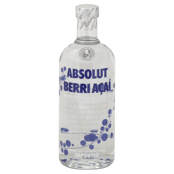 slide 1 of 1, Absolut Berri Acai Vodka, 750 ml
