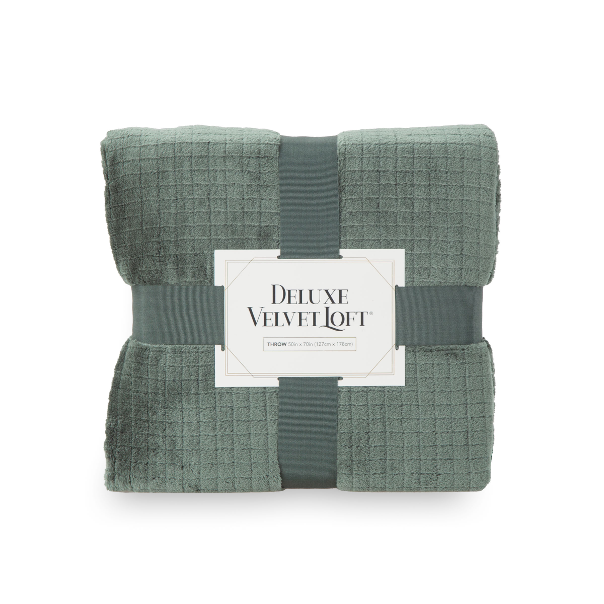 slide 1 of 13, Berkshire Blanket Grid Dobby Velvetloft, 50in x 70 in, Evening Tide, 1 ct