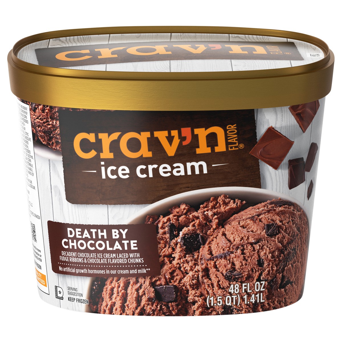 slide 2 of 4, Crav'n Flavor Death by Chocolate Ice Cream 48 fl oz, 48 fl oz
