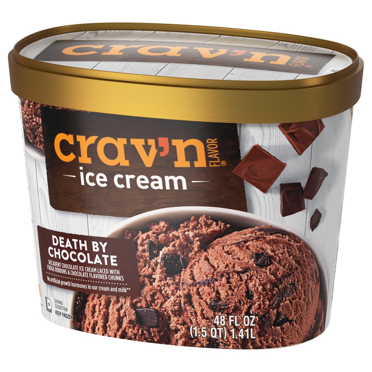 slide 4 of 4, Crav'n Flavor Death by Chocolate Ice Cream 48 fl oz, 48 fl oz