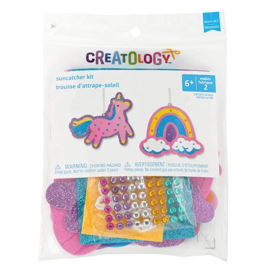 slide 1 of 1, Unicorn & Rainbow Suncatcher Kit By Creatology, 6 in x 0.6 in