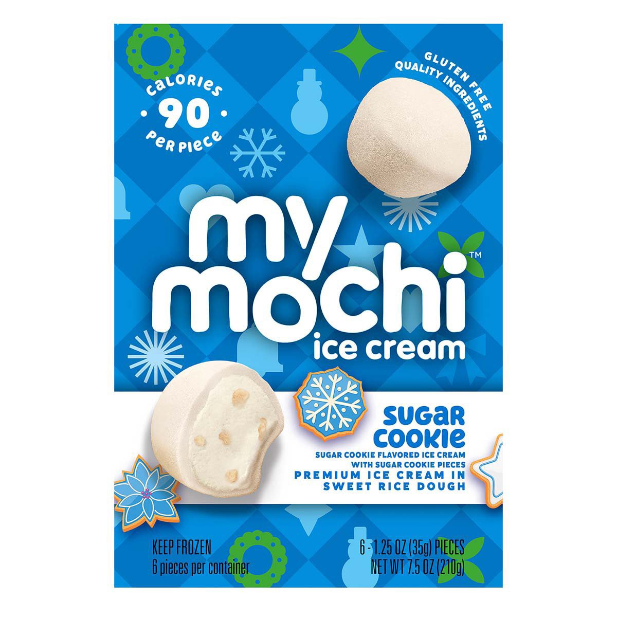 slide 1 of 1, My/Mochi Ice Cream Sugar Cookie, 6 ct