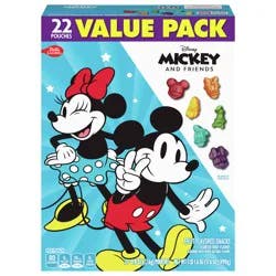 Betty Crocker Disney Mickey and Friends Fruit Flavored Snacks, Treat Pouches, Gluten Free Snack, Value Pack, 22 Ct, 17.6 oz